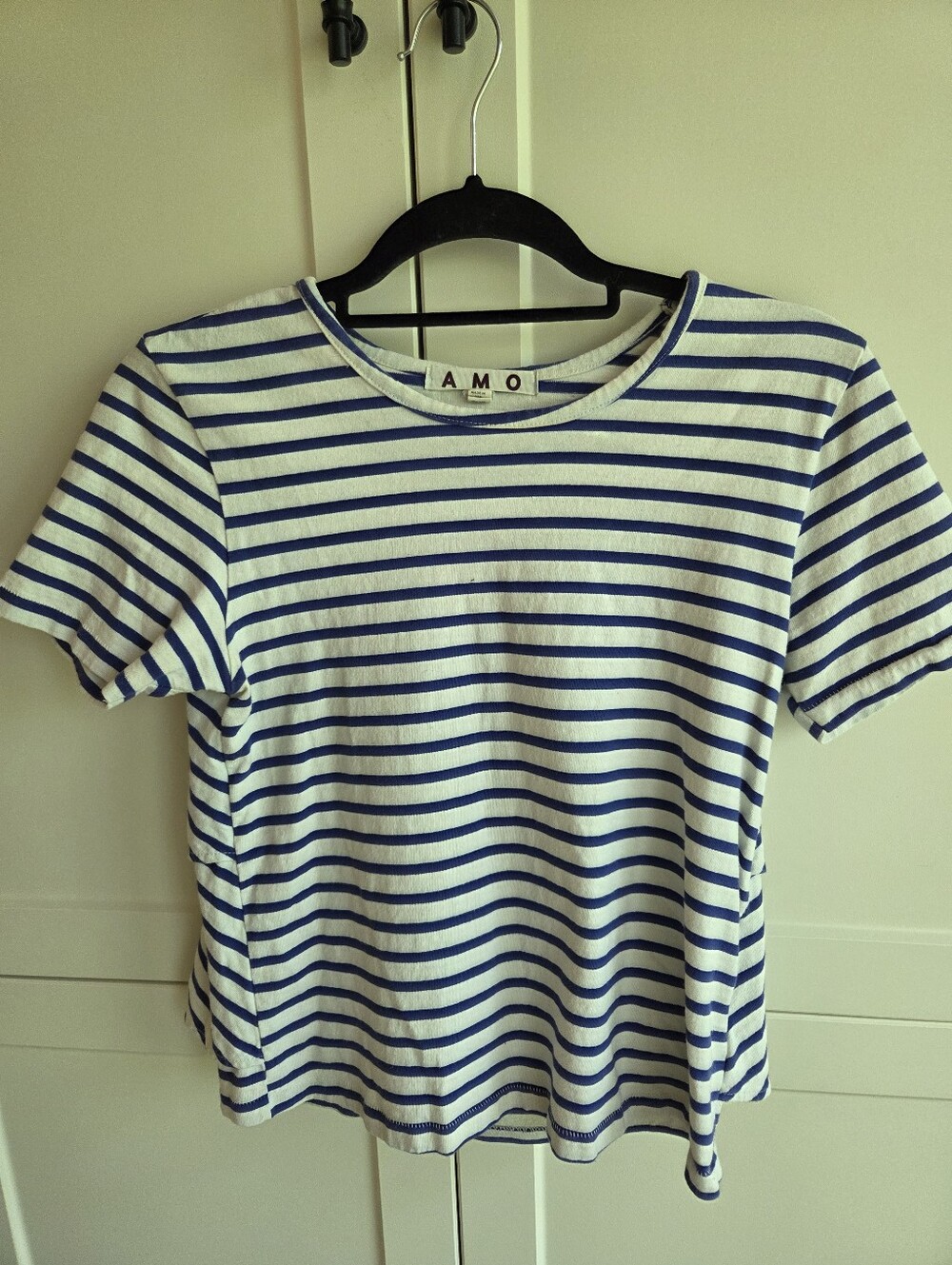 AMO Blue & White Striped T-shirt
